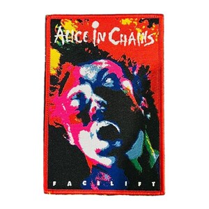 ALICE IN CHAINS - Ansiktslyftning - (Röd kant) Vävd lapp
