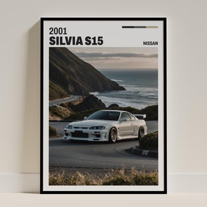 Samsung Silvia S15 Digitales Poster, ikonische JDM Auto-Wandkunst, Automobildekor für Autoliebhaber, Geschenk für Ihn, JDM Auto-Enthusiasten Geschenk,