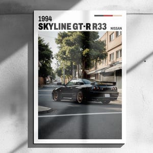 33 GT-R NISSAN アメリカ販促用ポスター レア Gt R33 Skyline Poster - Etsy