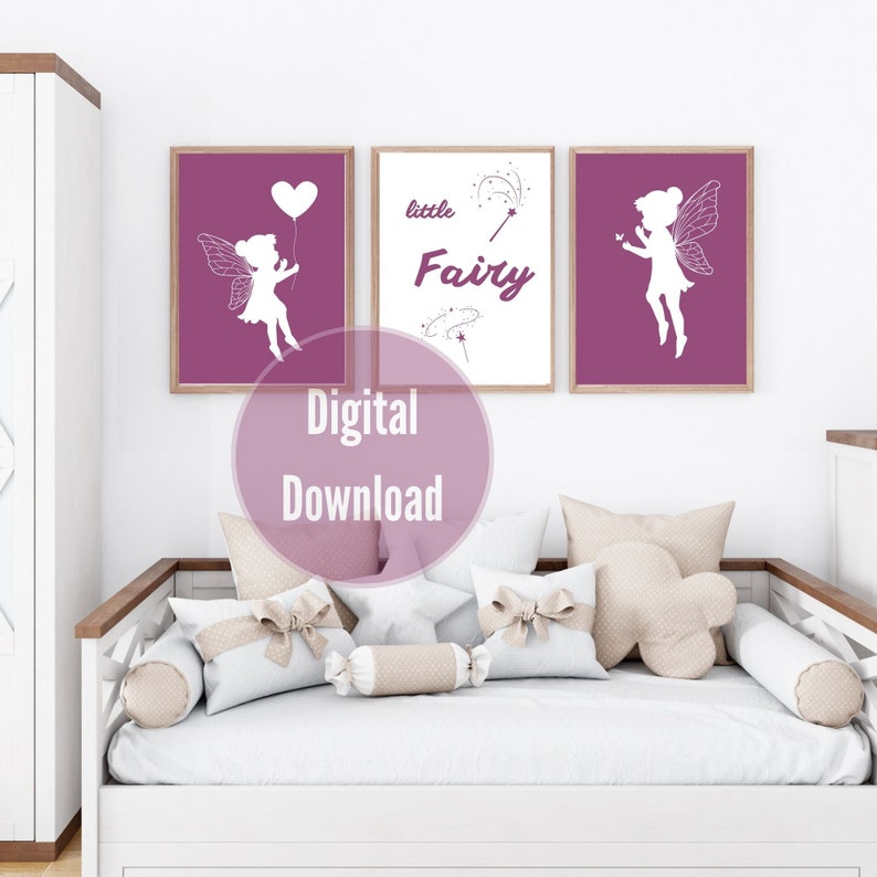 Fairy Nursery Decor Fairy Wall Art Baby Girl Nursery Decor Girls Wall