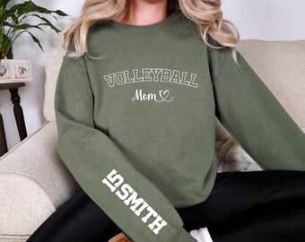 Custom Volleyball Mom Sweatshirt Mama Sweater Gift for Volleyball Mom Mother's Day Custom Volleyball Shirt Personalized Volleyball Shirt