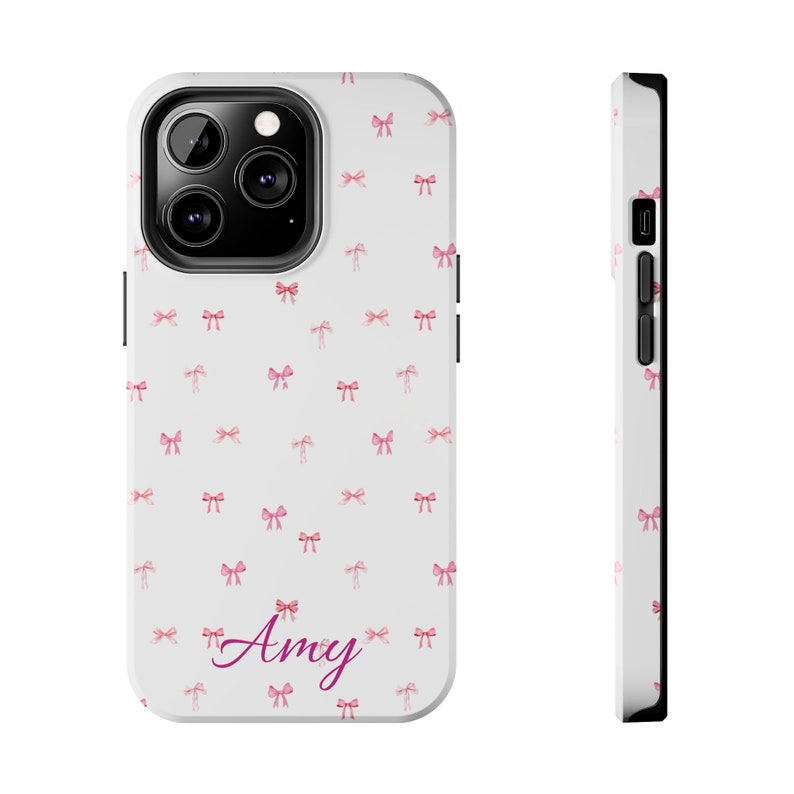 Custom Coquette Phone Case Pink Bow Coquette Decor Cute Phone Case Bow Ribbon Girly Phone Case Coquette iPhone Case Phone Case Trendy Pink image 5