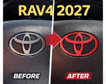Toyota Rav4 2026+ Steering Overlay Stickers – Custom Colors