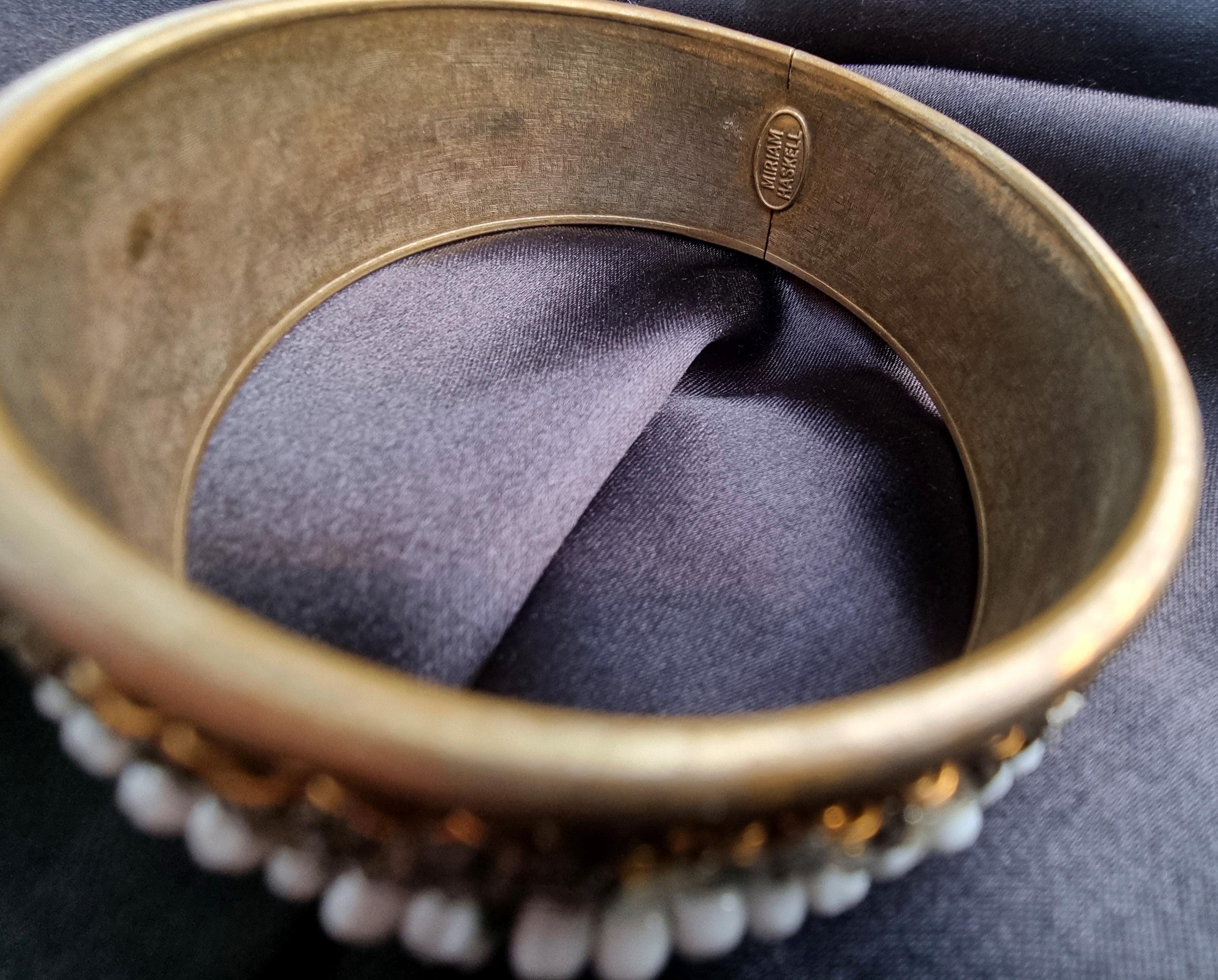 希少Miriam　haskellビンテージブレス Rare Find Vintage MIRIAM HASKELL Signed 1930s Bangle Bracelet