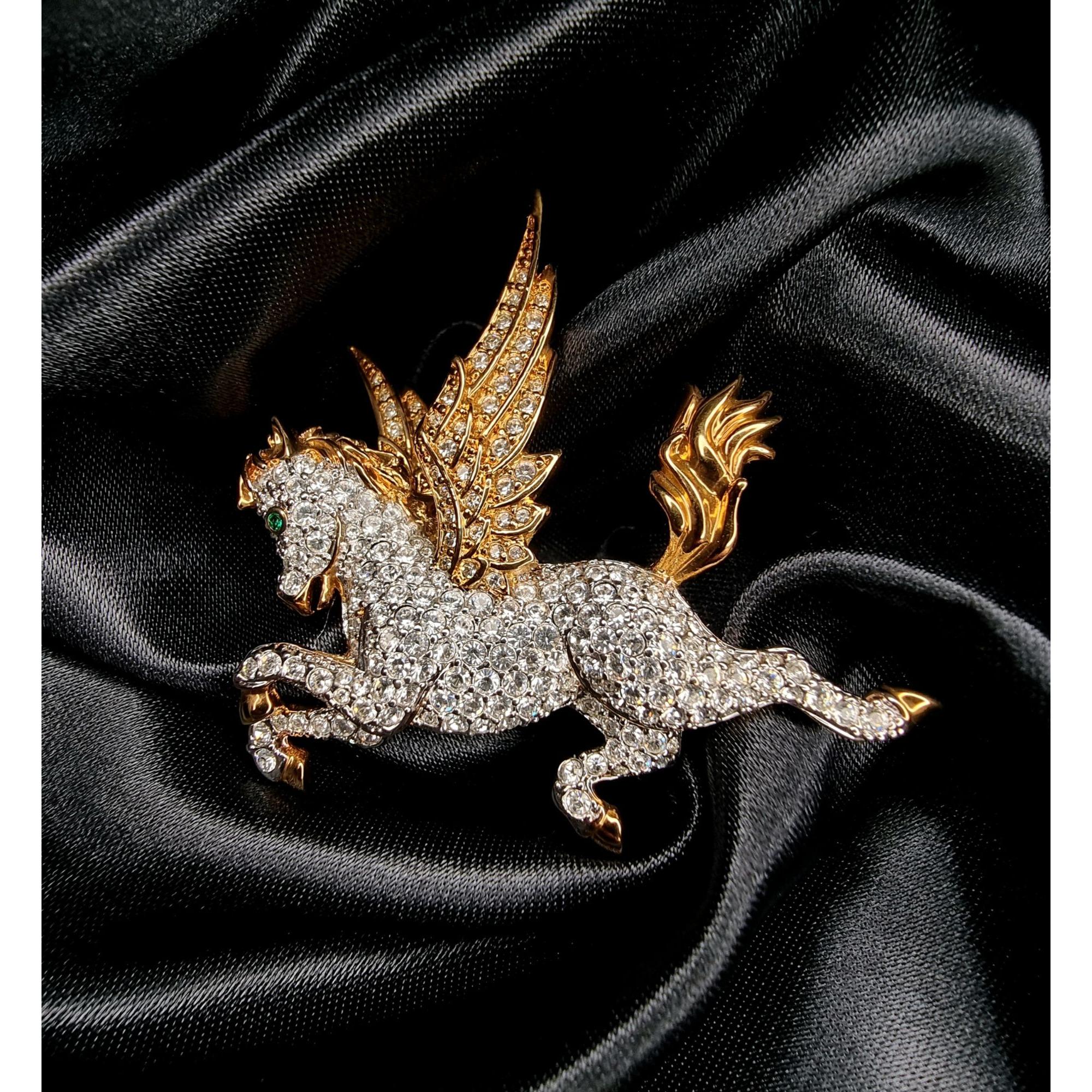 Swarovski Pegasus Brooch - Etsy