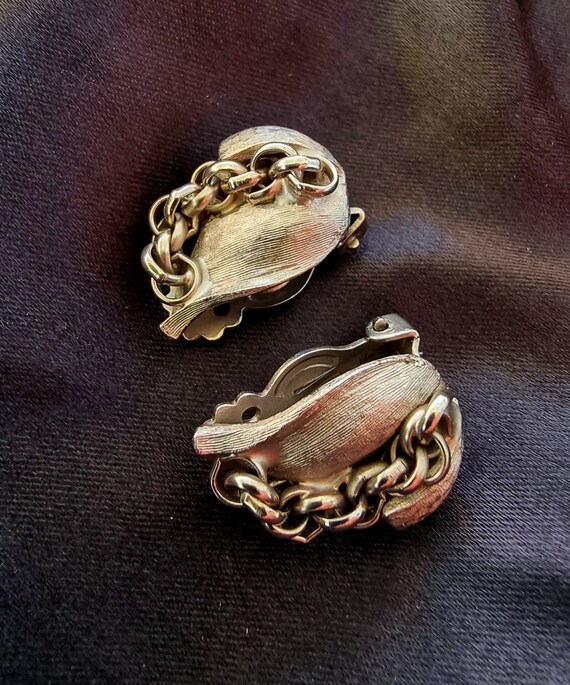 Rare Find Vintage KRAMER Earrings Signed Silver T… - image 3