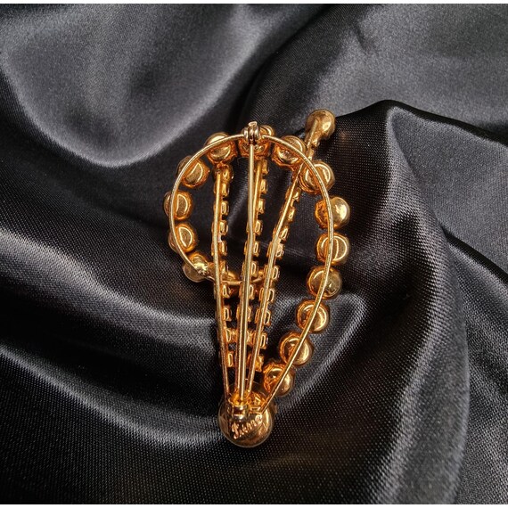 Ciner ブローチ ラインストーンデザイン　ゴールド 希少なヴィンテージPIERREラインストーンブローチ（ゴールドトーン