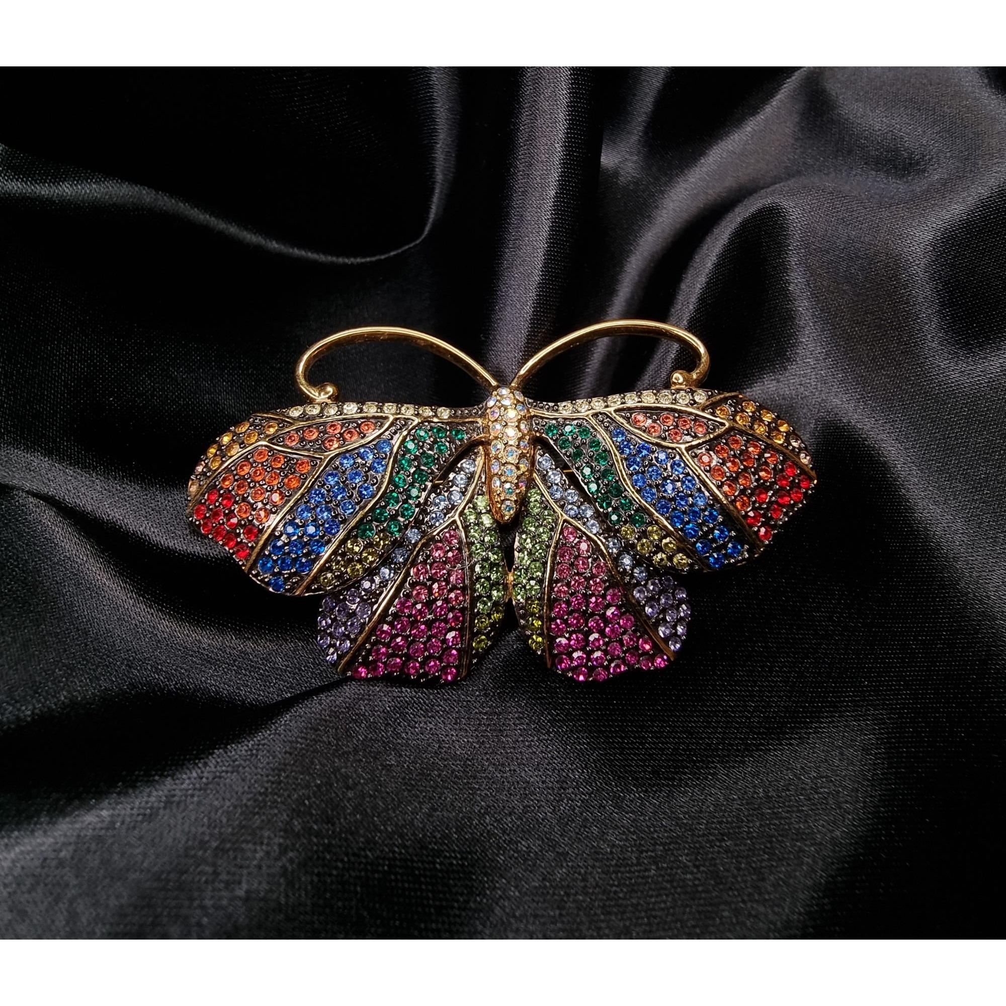 ヴィンテージ ジョーン・リバーズ ラージ バタフライ ブローチ マルチ