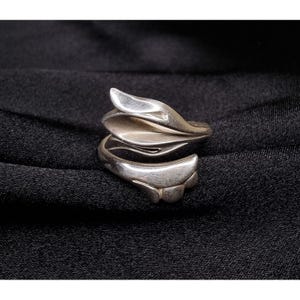 Vintage 1970s Georg Jensen Avon Sterling Silver 925 Floral Leaf