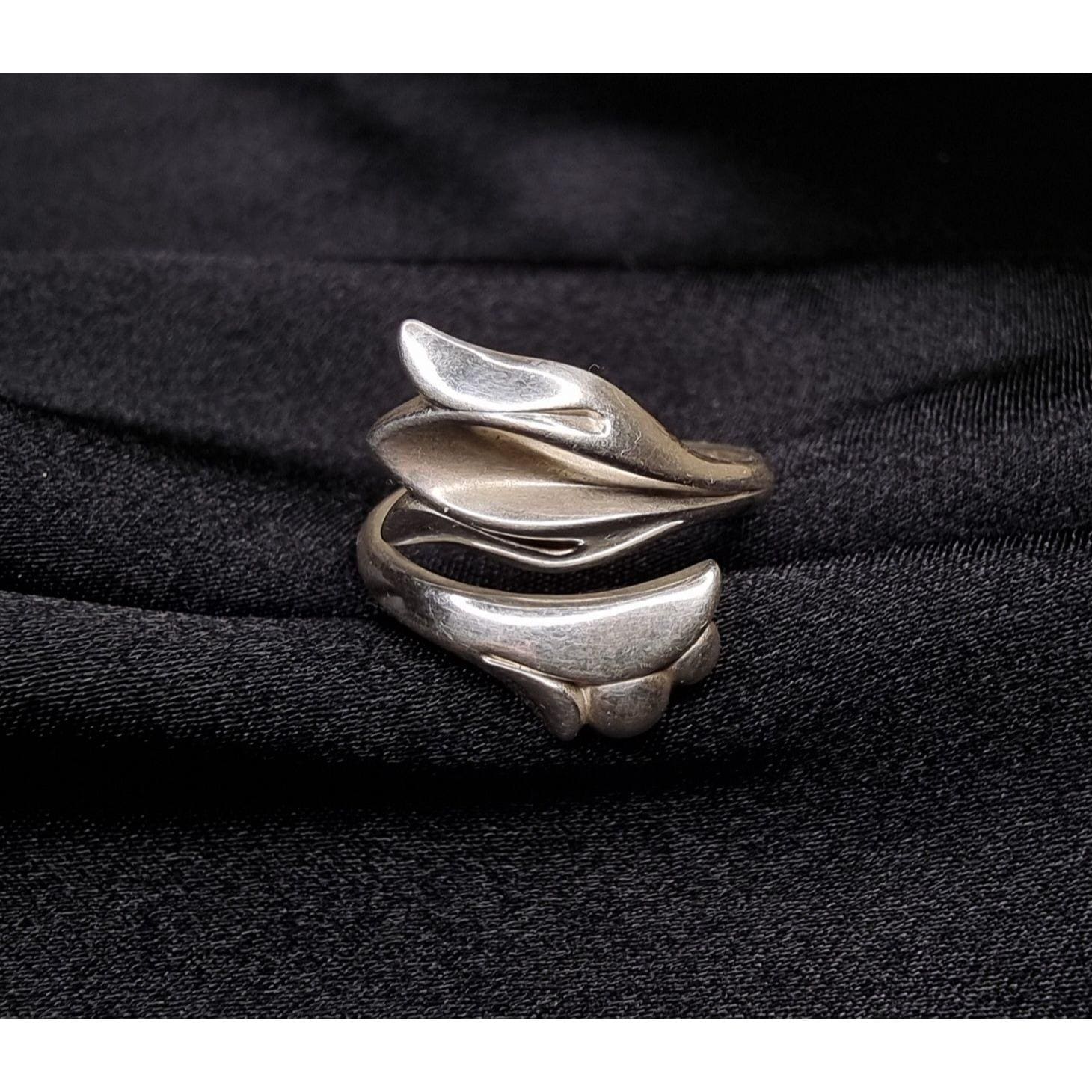 Vintage 1970s Georg Jensen Avon Sterling Silver 925 Floral Leaf