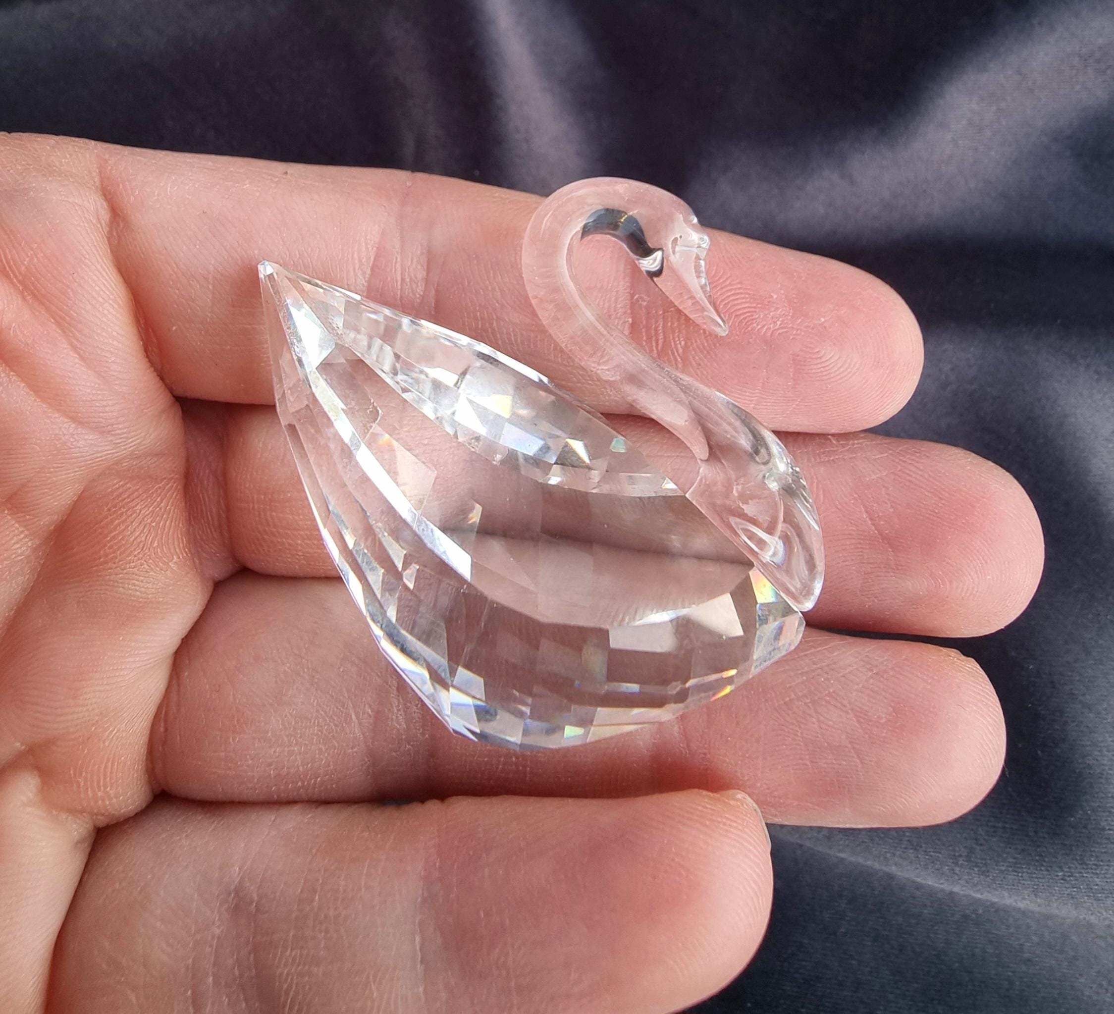 ヴィンテージ スワロフスキー 白鳥マーク クリアクリスタル フィギュア