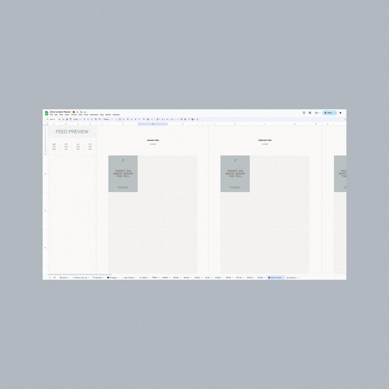 2026 Social Media Content Planner: Google Sheets Template (Digital Download) image 4