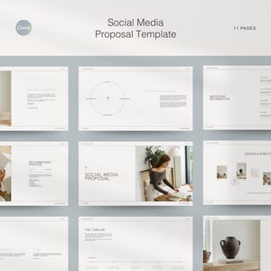 Modèle de proposition pour les réseaux sociaux : design minimaliste sur toile (téléchargement numérique)