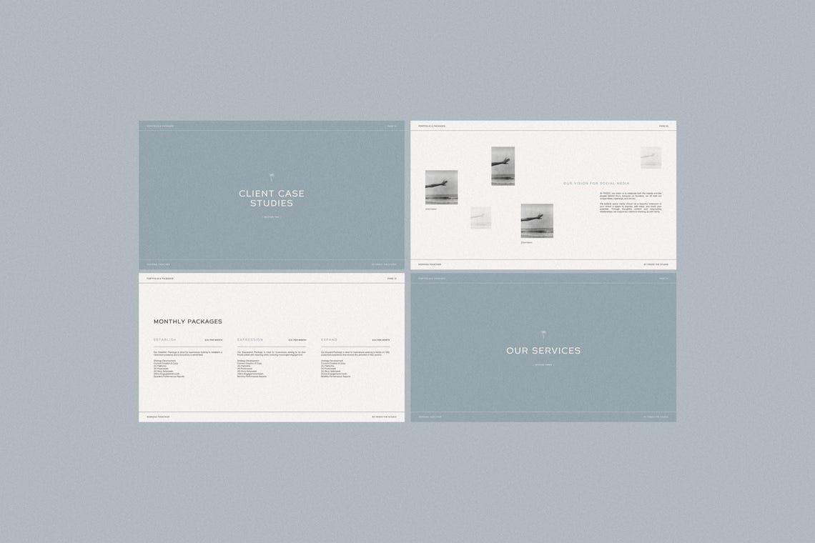 Social Media Portfolio & Packages Template: Minimalist Canva Design ...