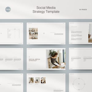 Social Media Strategy Set: Canva Template & Workbook