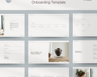Social Media Client Onboarding Template Set : Minimalist Canva Design