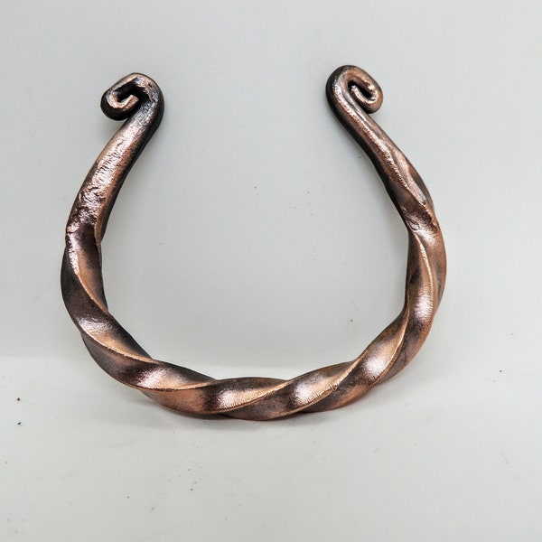 Hand forged copper torc bracelet Celtic viking