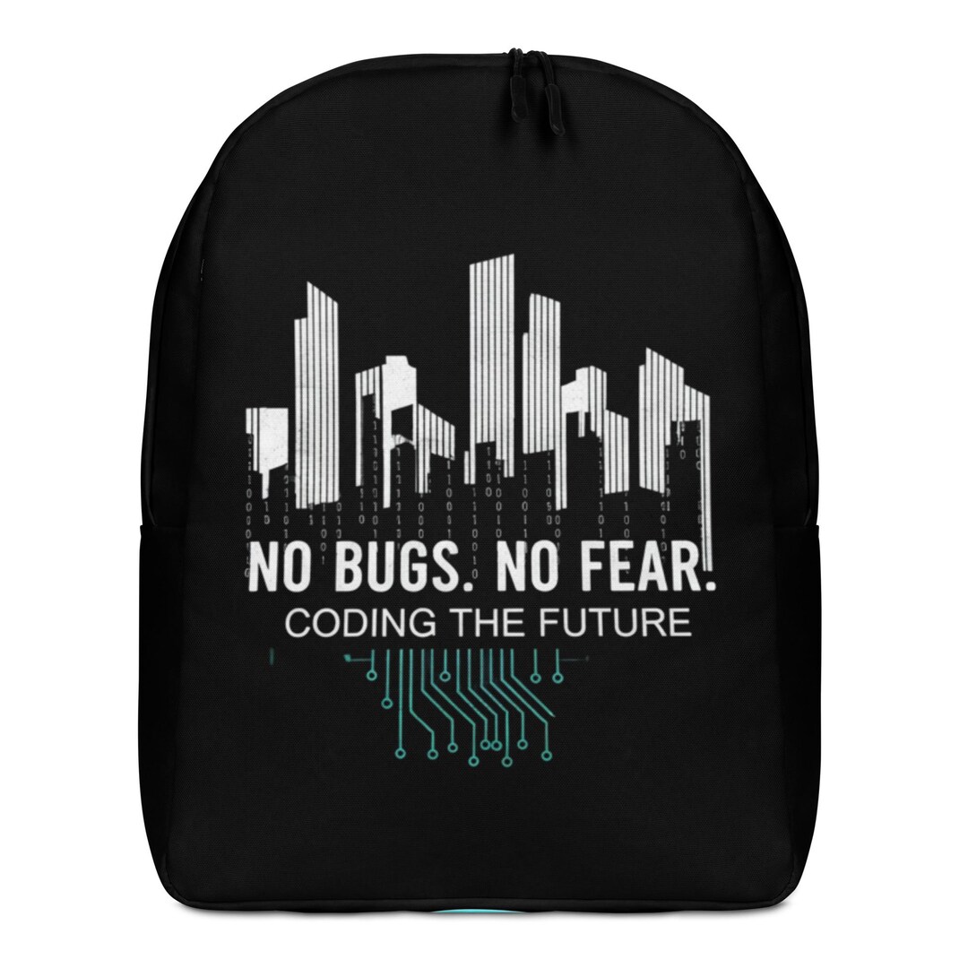 Techwear Backpack No Bugs No Fear | Programmer Laptop Bag | Design ...