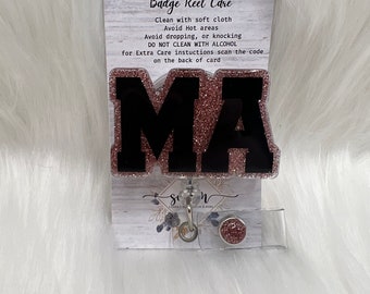 MA Glitter Badge Reel: Medical Assistant Gift