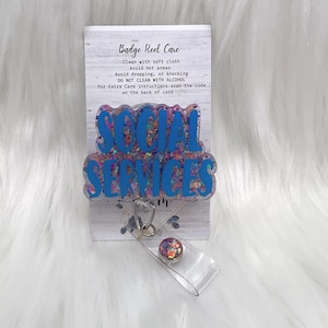 Reel glitterbadge voor sociale diensten: MRI-veilig koord