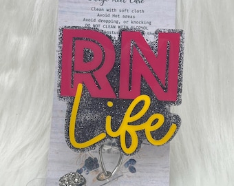 RN Life Badge Reel: Customizable registered nurse gift