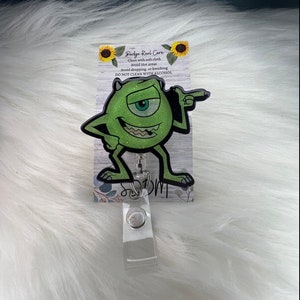Green Monster with one eye Family-Badge Reel-Cute Badge Reel-Nurse-LPN-RN-Gifts for her-Nurse Gifts-Christmas Gifts-Nurse gifts-CNA