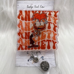 Anxiety Badge Reel-Cute Badge Reel-Nurse-LPN-RN-Gift for her-Nurse Gifts-Christmas Gifts-Nurse gifts-CNA-inside out-mri safe-lanyard