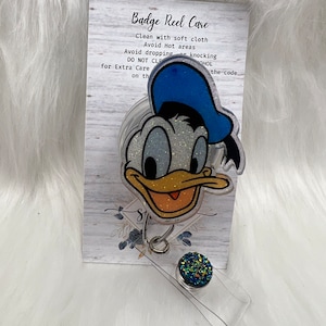 Duck Badge Reel-Cute Badge Reel-Nurse-LPN-RN-Gift for her-Nurse Gifts-Christmas Gifts-Nurse gifts-CNA-mri safe-lanyard-Donald duck