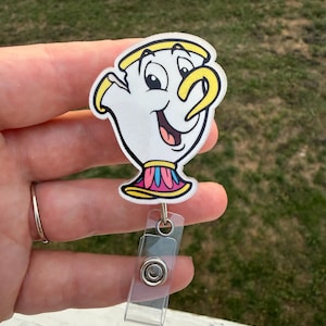 Teapot Glitter Badge Reel: healthcare Gift