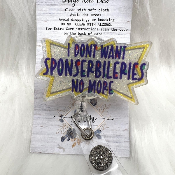 Sponserbileries Badge Reel-Cute Badge Reel-Nurse-LPN-RN-Gift for her-Nurse Gifts-Christmas Gifts-Nurse gifts-CNA-rugrats-mri safe-lanyard
