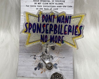 Sponserbileries Badge Reel-Cute Badge Reel-Nurse-LPN-RN-Gift for her-Nurse Gifts-Christmas Gifts-Nurse gifts-CNA-rugrats-mri safe-lanyard