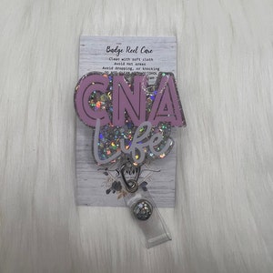 CNA Badge Reel, Certified Nursing Assistant, CNA ID Badge Holder,  Glucometer Badge, Cute Badge Reel, Medical Gift, 