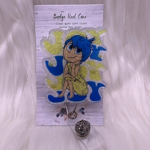 Joy Badge Reel-Cute Badge Reel-Nurse-LPN-RN-Gift for her-Nurse Gifts-Christmas Gifts-Nurse gifts-CNA-inside out-mri safe-lanyard