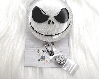 Jack -Badge Reel-Cute Badge Reel-Nurse-LPN-RN-Gifts for her-Nurse Gifts-Christmas Gifts-Nurse gifts-CNA-Jack skellington