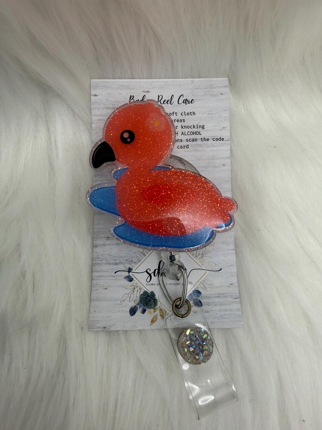 Flamingo Float Badge Reel-cute Badge Reel-nurse-lpn-rn-gifts for Her ...