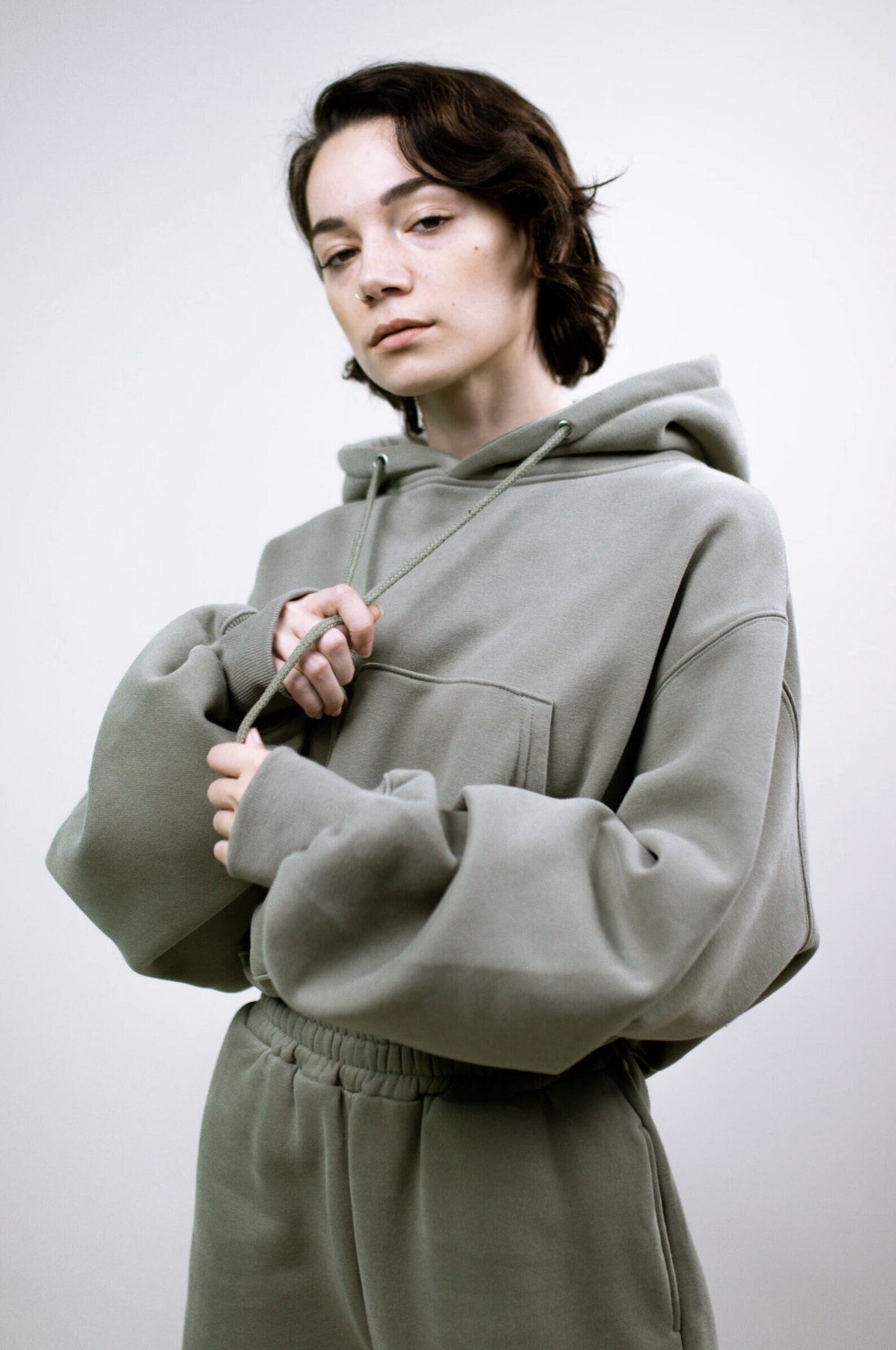 Sage green sweatsuit clearance