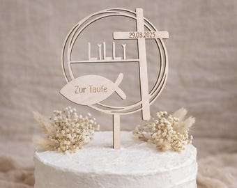 Personalized Wooden Cake Topper – Handmade in Germany