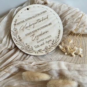 Farewell gift kindergarten - gift educator, teacher - personalized wooden plate as a thank you