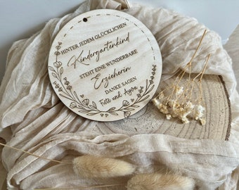 Farewell gift for kindergarten - Gift for educators, teachers - Personalized wooden plaque as a thank you