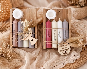 Take what you need: a candle set with your own selection, a candle gift set, a candle box for birthdays and motivational events.