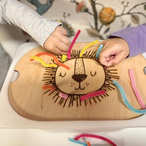 Aktivitätenplatte - Montessori - Deckel für Trofast -Flisat Einsatz - Spiel Trofast Deckel - Feinmotorik /Sensorik Kinder - Dekel Ikea Box