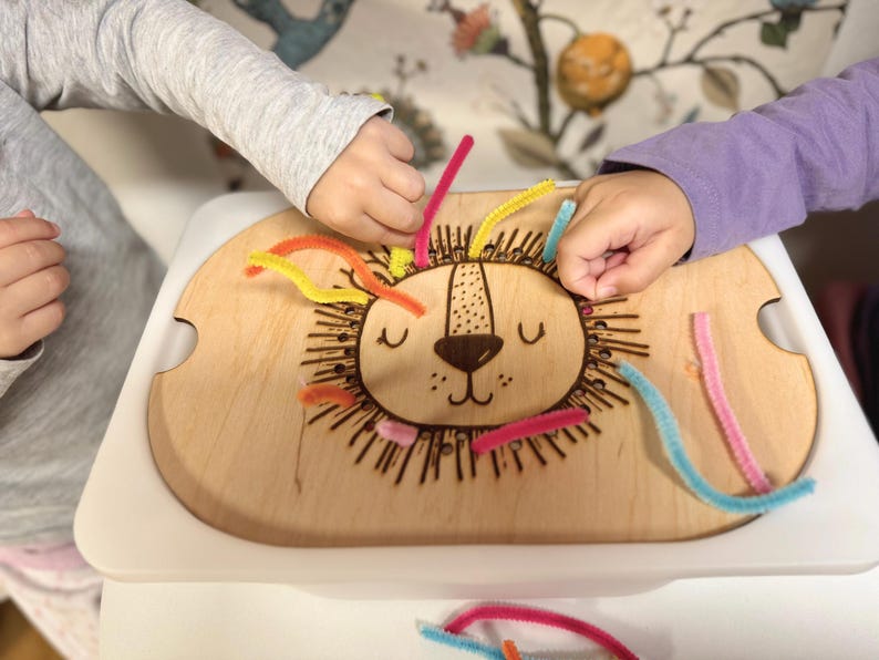 Aktivitätenplatte - Montessori - Deckel für Trofast -Flisat Einsatz - Spiel Trofast Deckel - Feinmotorik /Sensorik Kinder - Dekel Ikea Box