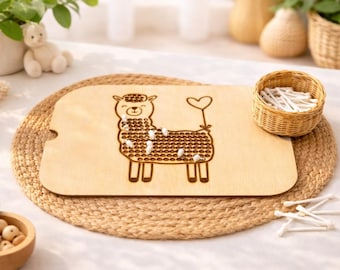 Activity board - Montessori - Lid for Trofast - Flisat insert - Play Trofast lid - Fine motor skills / sensory skills for children - Lid for Ikea box