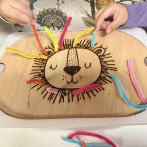 Aktivitätenplatte - Montessori - Deckel für Trofast -Flisat Einsatz - Spiel Trofast Deckel - Feinmotorik /Sensorik Kinder - Dekel Ikea Box