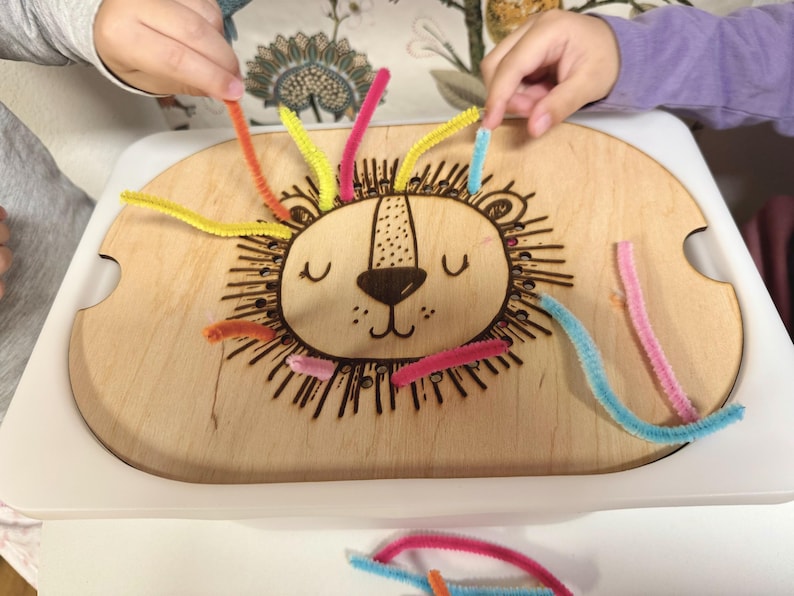 Aktivitätenplatte - Montessori - Deckel für Trofast -Flisat Einsatz - Spiel Trofast Deckel - Feinmotorik /Sensorik Kinder - Dekel Ikea Box