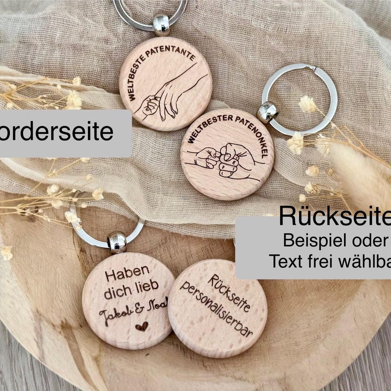 Patenonkel Geschenkset Mit Schlüsselanhänger - "Willst Du Mein Patenonkel Sein?"