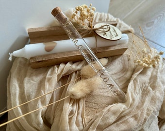 Regalo de boda | Set de regalo de boda | Tubo de ensayo para regalo de boda en efectivo | Regalo de boda en efectivo personalizado | Vela de boda