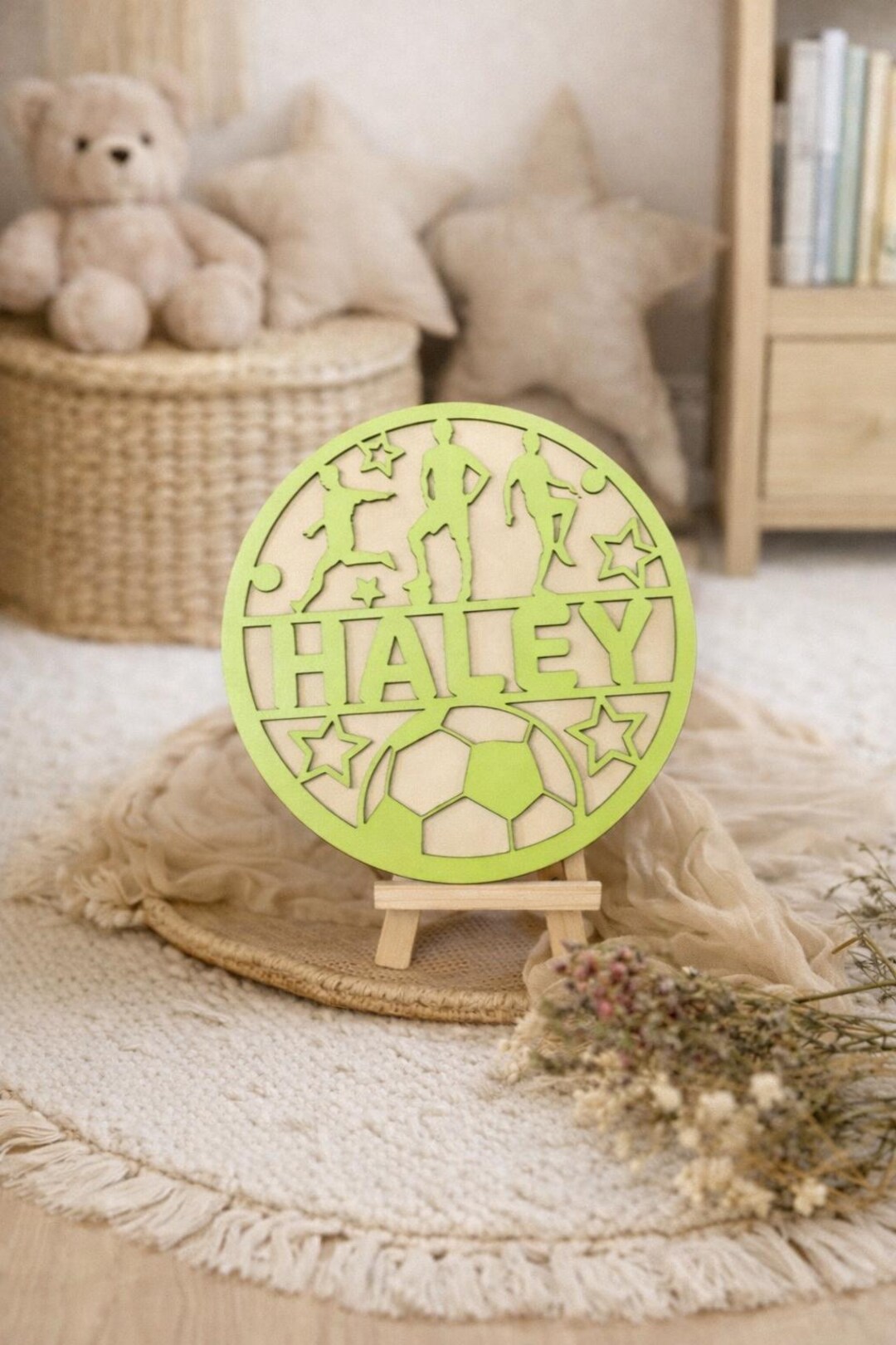 Wooden Door Sign Personalized With Name, Name Plate for Children's Room ...