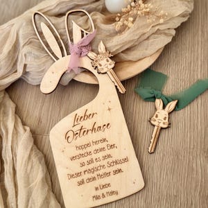 Easter pendant - Easter basket - Easter nest - Easter pendant with name - Easter decoration personalized from wood - Easter gift - Easter bunny key