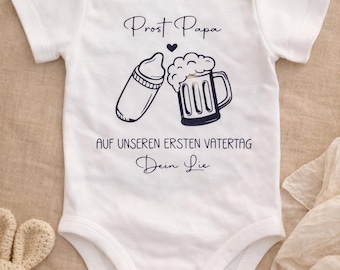 Iron-on patch Dad - Cheers Dad Father's Day - Iron-on patch Dad Love you - Baby bodysuit Father's Day - Personalized T-shirt Cheers Dad